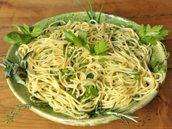 Les pâtes aux herbes