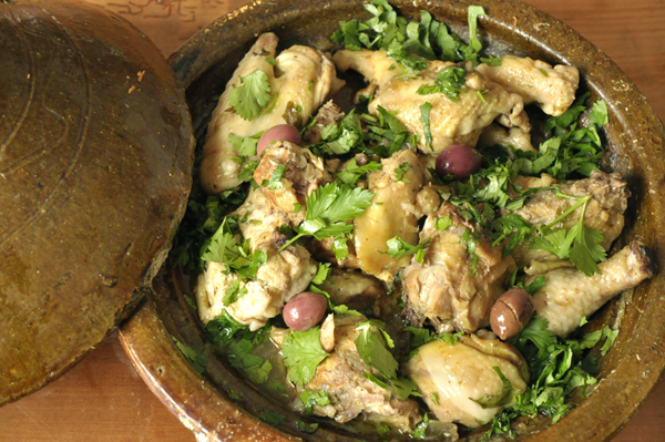 Tajine de poulet aux citrons et olives