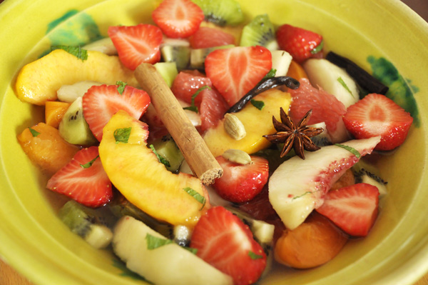 Minestrone de fruits aux épices