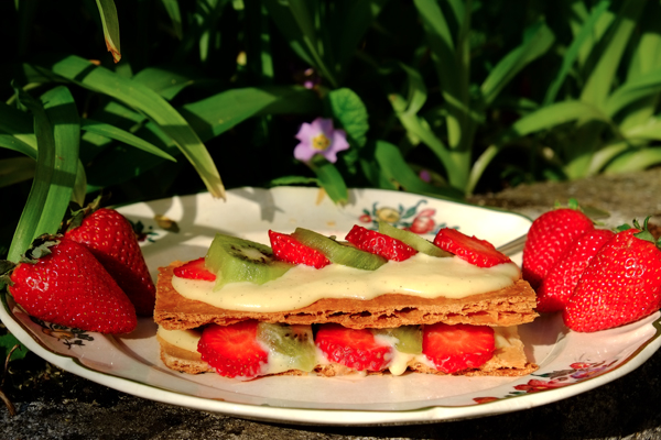 Mille-feuille fraise-kiwi