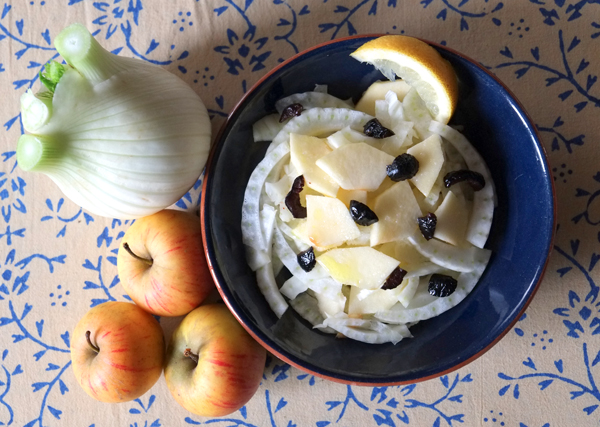 Salade de fenouil et pommes au miel