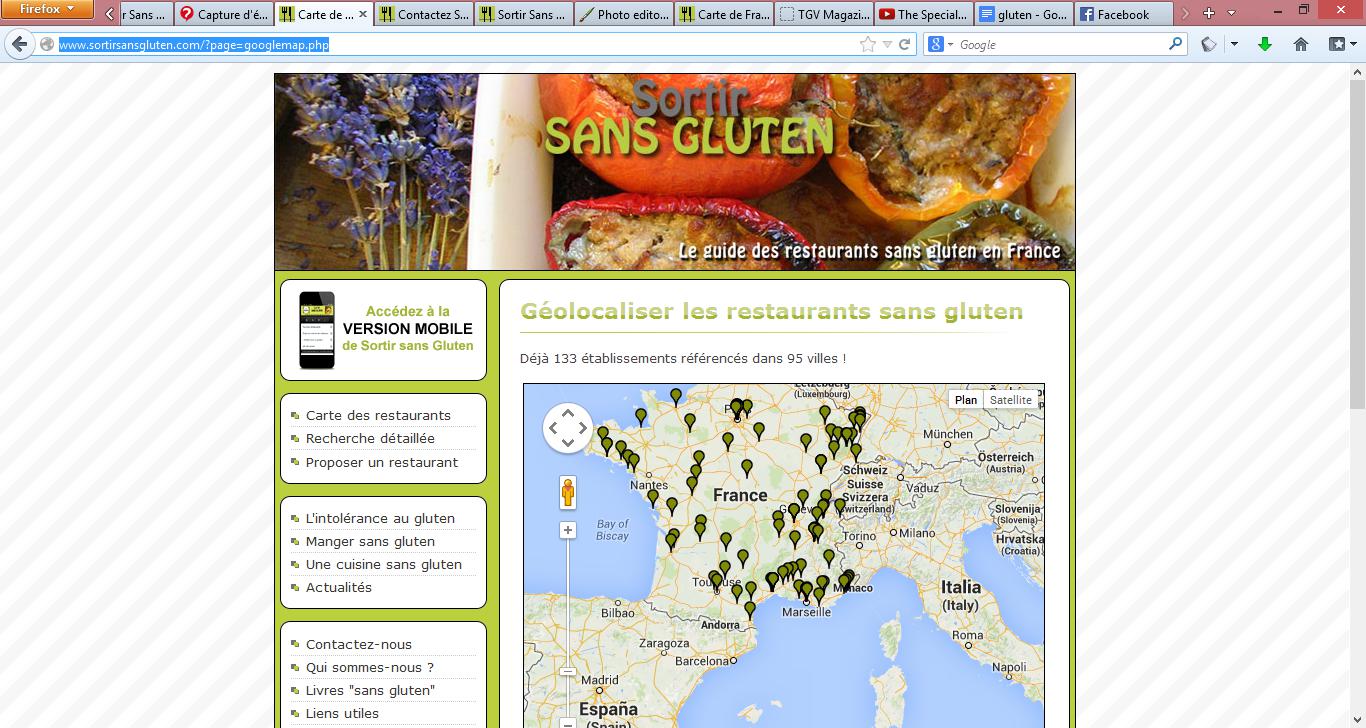 Sortir Sans Gluten, un site participatif qui recense les restaurants "no gluten"