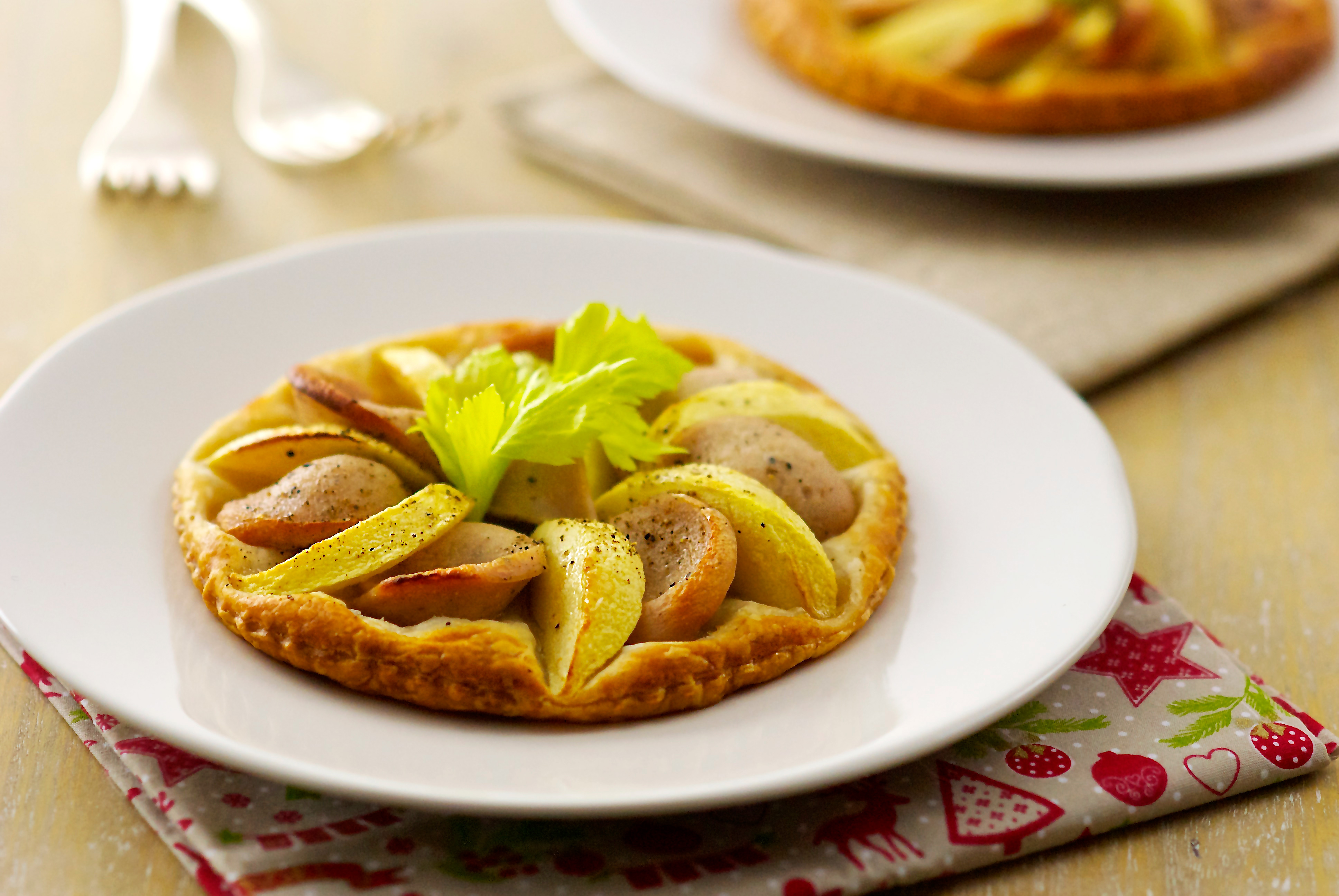 Feuilletés au boudin blanc et aux pommes