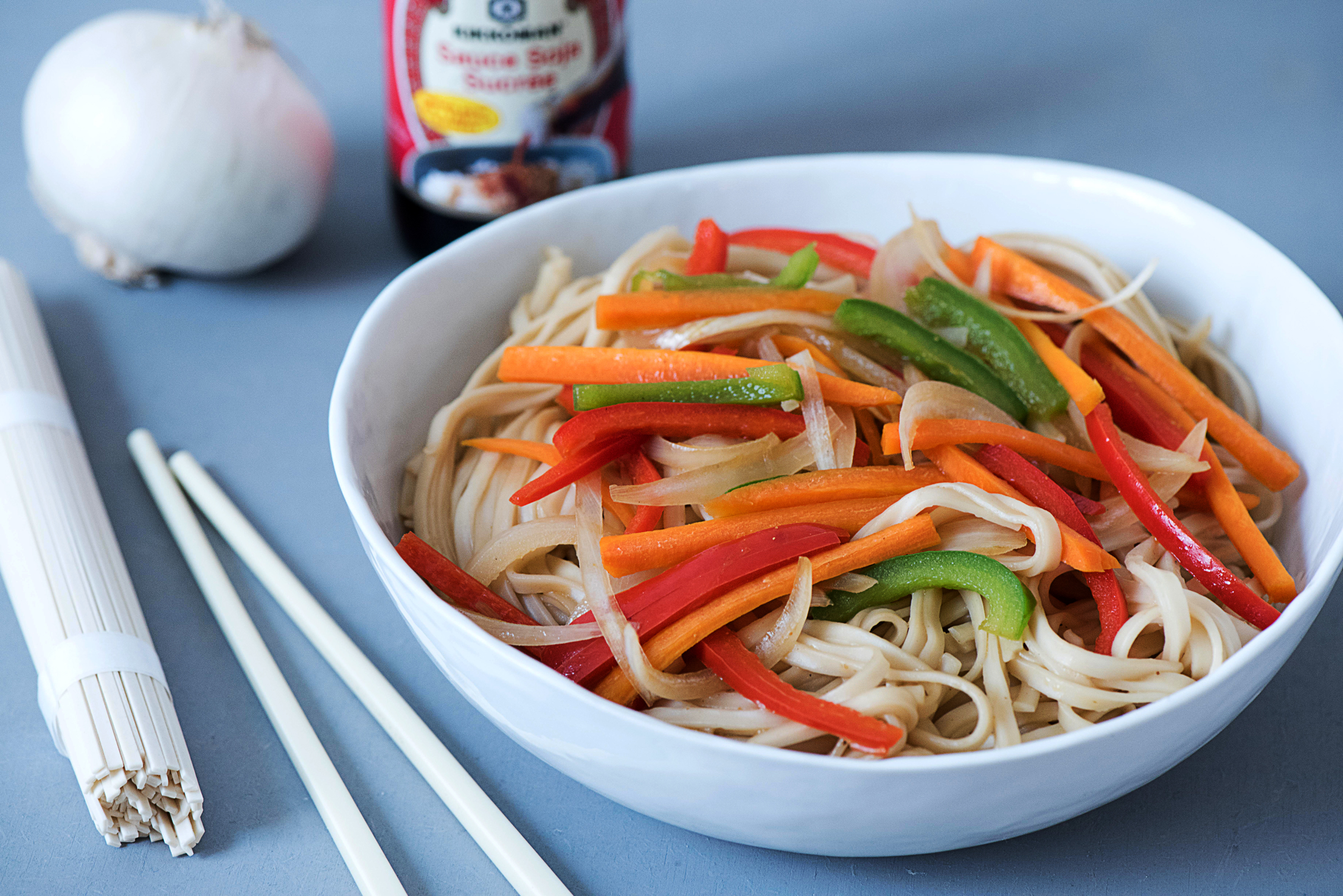 Udon sautées aux légumes