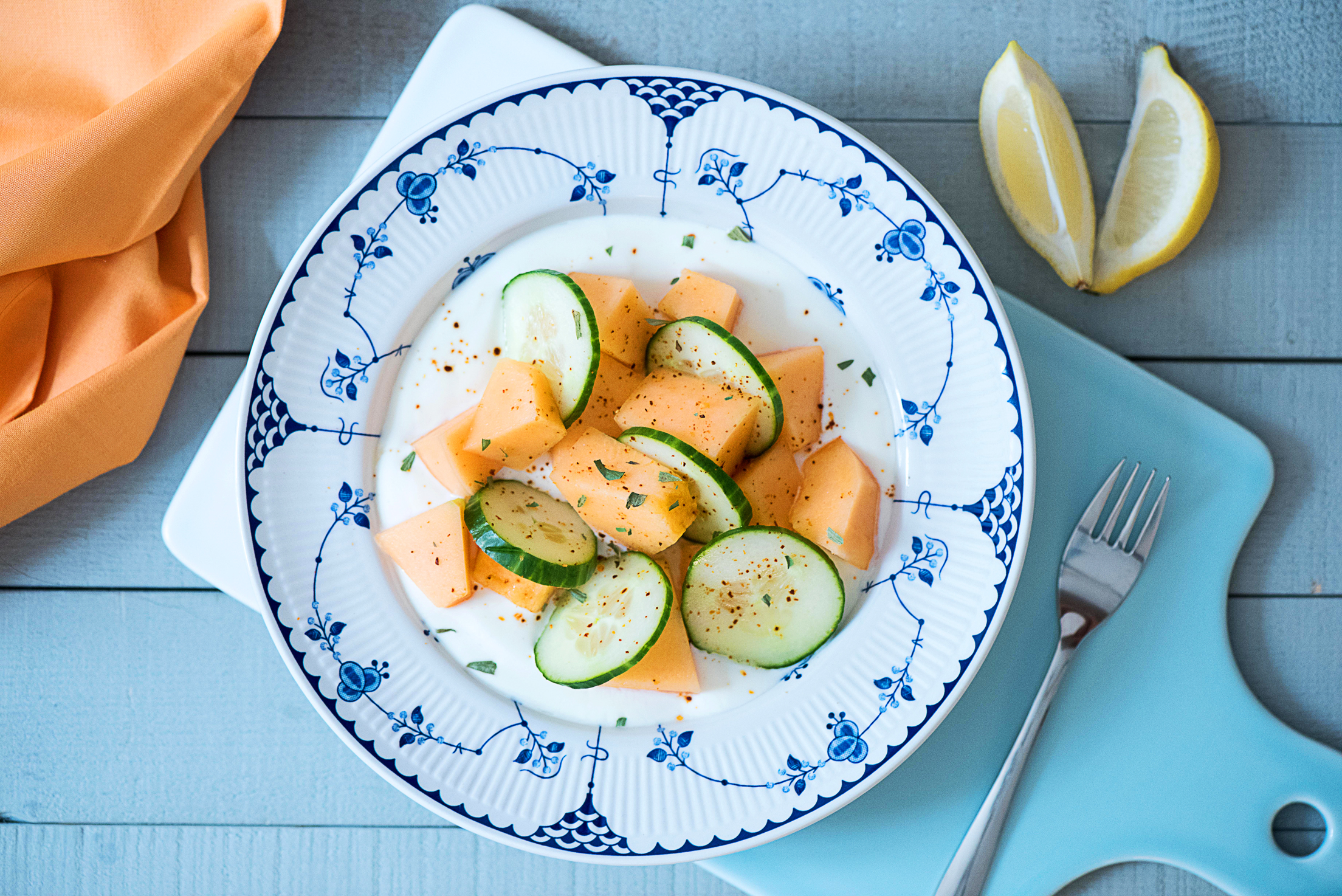 Salade de melon et concombre