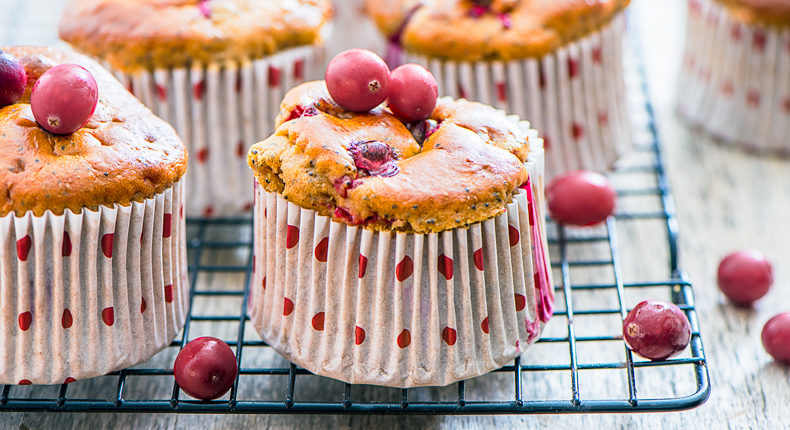 Muffins aux cranberries, pavot et sucre de coco - DR. Mon Quotidien Autrement - E. Montuclard