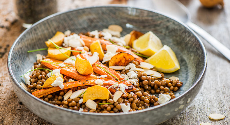 Salade de lentilles, feta, carottes et navets - DR Mon Quotidien Autrement - E. Montuclard