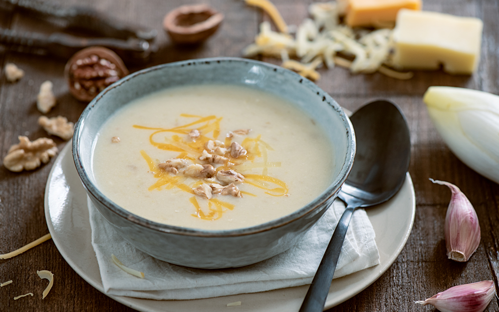 Soupe d'endives bios aux fromages AOP - Mon Quotidien Autrement