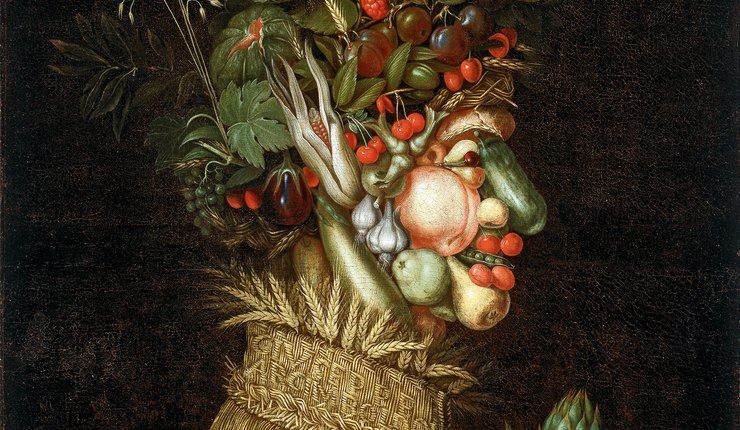 Guiseppe Arcimboldo a réalisé de nombreux portraits à base de légumes et plantes.