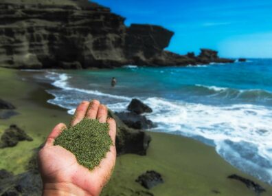 Le sable vert des Caraïbes