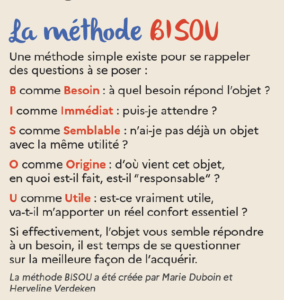 Méthode Bisou pour désencombrer