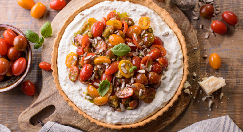 Tarte à la brousse et aux tomates cerise - Mon Quotidien Autrement - ©E. Montuclard