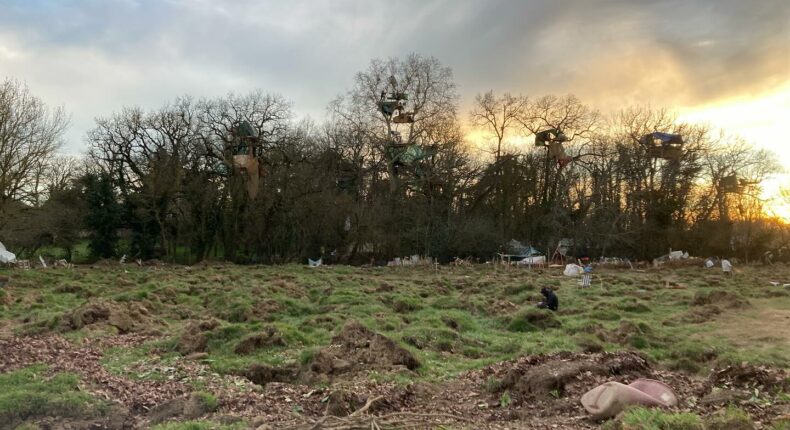 Les opposants au projet d'autoroute ont investi le site de la "Crem’Arbre".