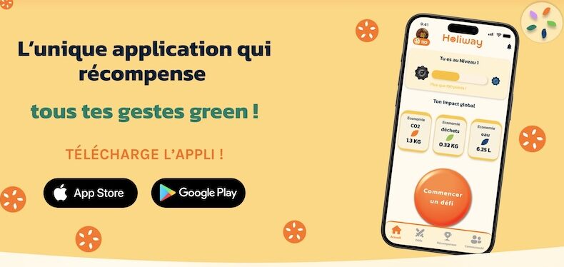 Holiway : l'application des défis écolos récompensés© Site holiway.green