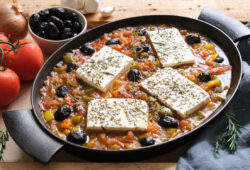 Tomates, poivrons, feta
